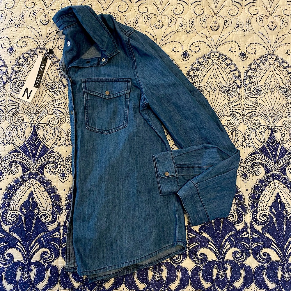 Noisy May Snap Up Denim Shirt, M